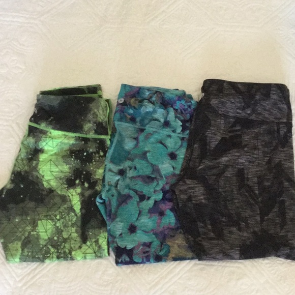 Other - 3 Pair of Reversible Workout Capris. EUC